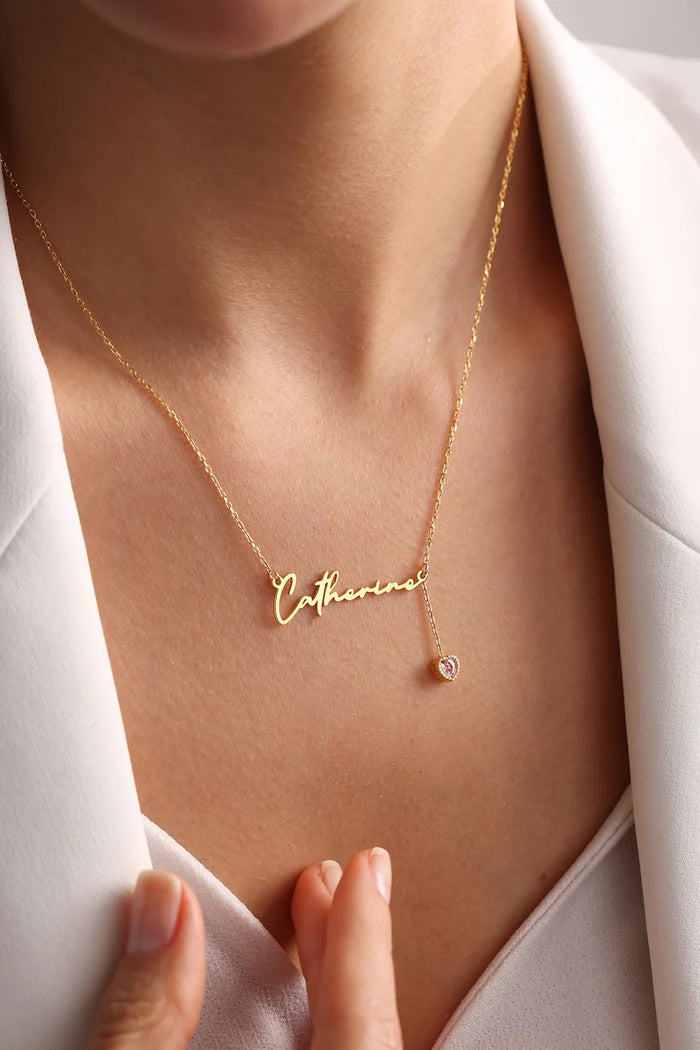 Personalized Name Necklace With Birthstone