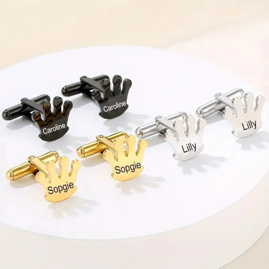 Custom Crown Engrave Cufflinks