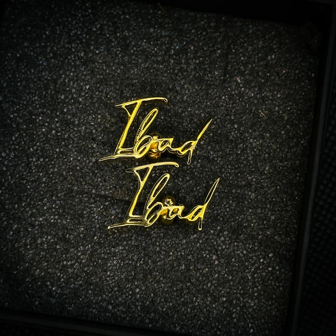 Minimalist Font Name Cufflinks