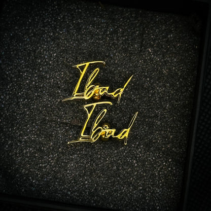 Minimalist Font Name Cufflinks