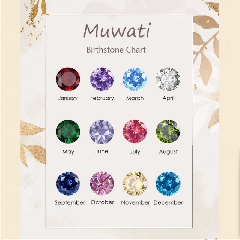 Personalized Birthstone Arabic Name Necklace