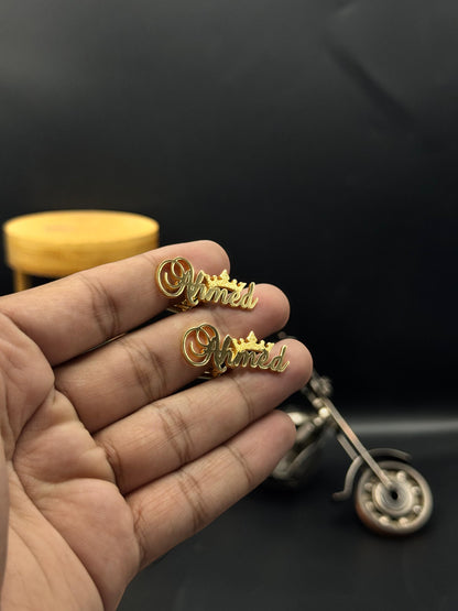 Customize Name Cufflinks With Crown