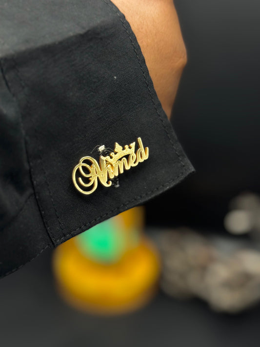 Customize Name Cufflinks With Crown