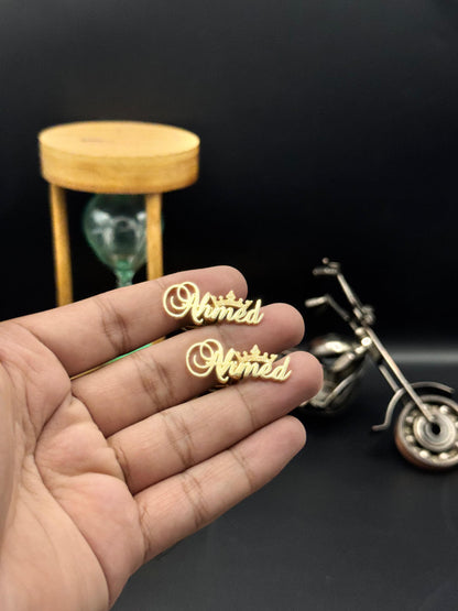 Customize Name Cufflinks With Crown