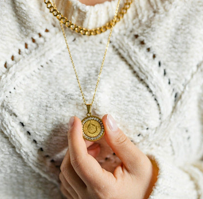Surah Al Falaq Necklace With Ceramic Crystals