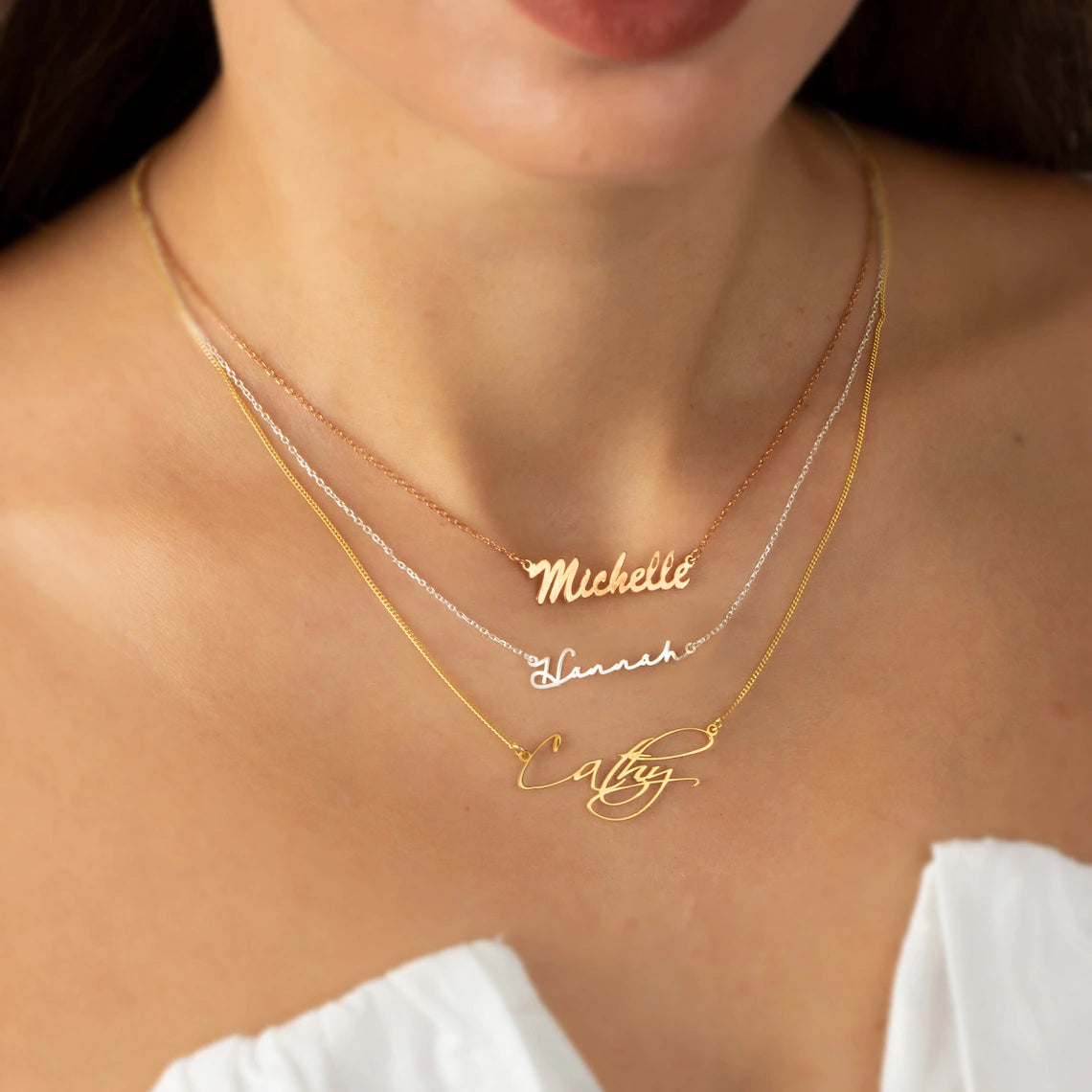 Sterling Silver Minimalist Name Necklace