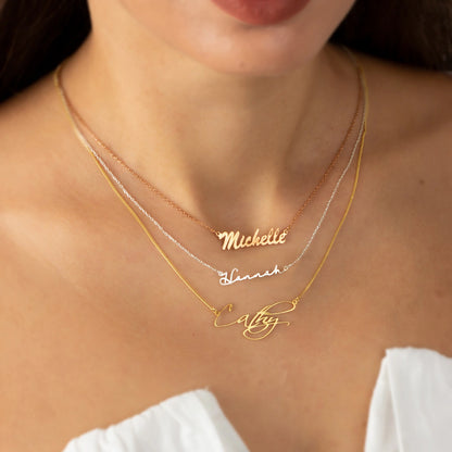 Sterling Silver Minimalist Name Necklace
