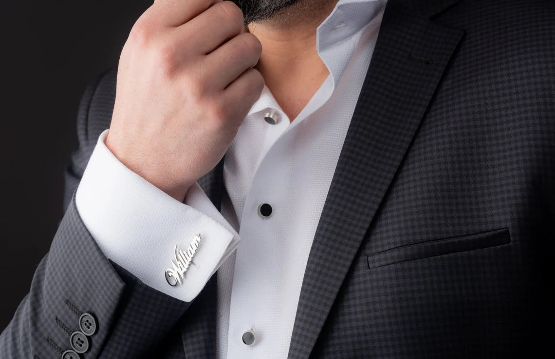 Personalized Sterling Name Cufflinks