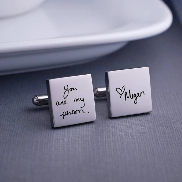Engraved Square CufflinkEngraved