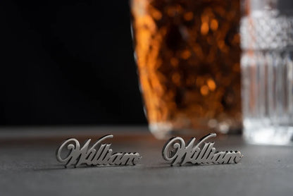 Personalized Sterling Name Cufflinks