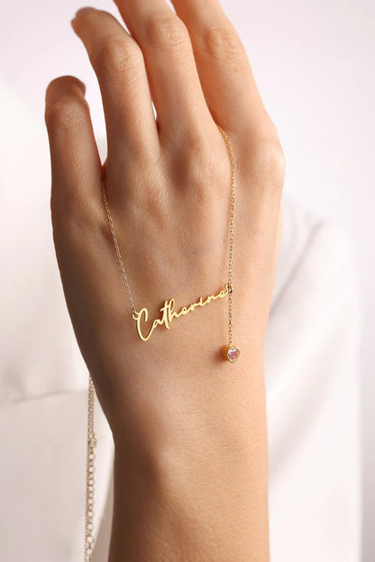 Personalized Name Necklace With Birthstone