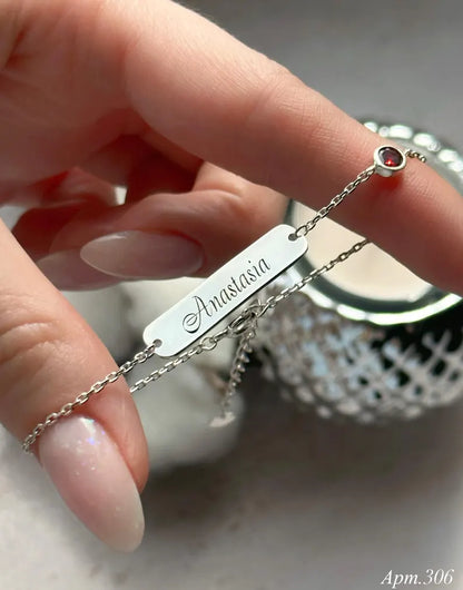 Silver Personalized Custom Name Bracelet For Women