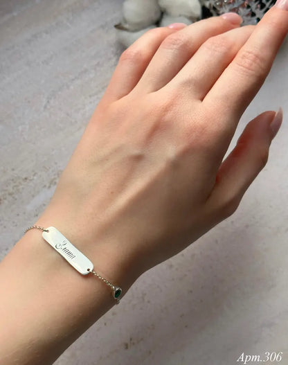 Silver Personalized Custom Name Bracelet For Women