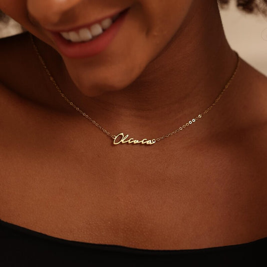 Personalized Tiny Initial Name Necklace,
