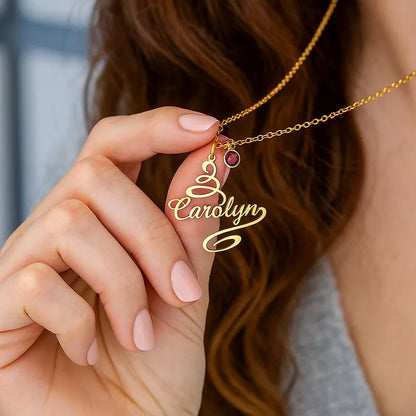 Personalized Christmas Name Necklace