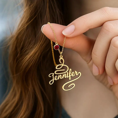 Personalized Christmas Name Necklace